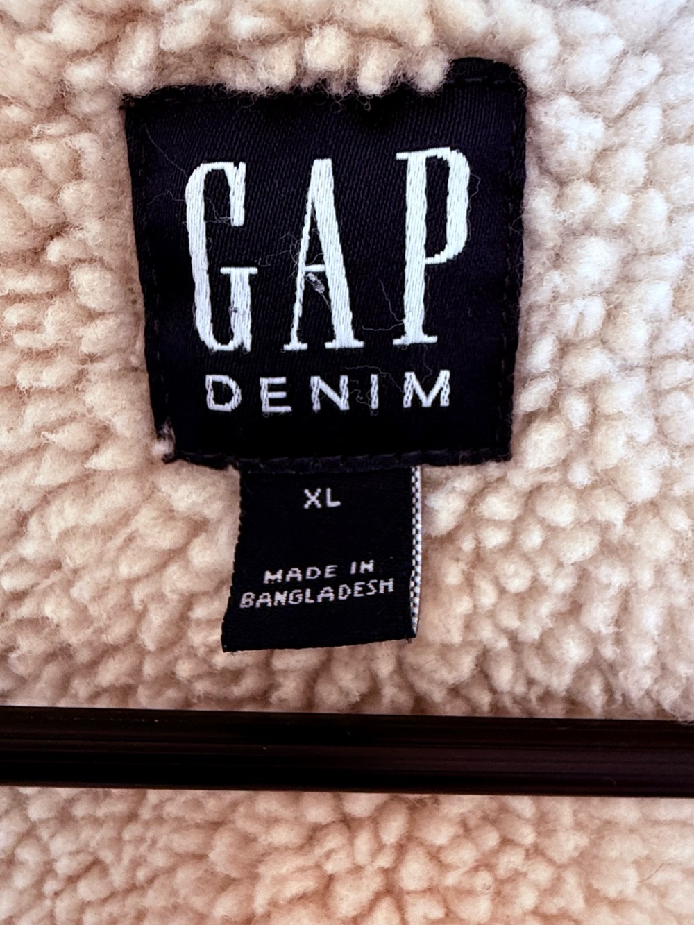 GAP Blue Denim Jacket with Cream Sherpa Lining - Picture 3 of 11